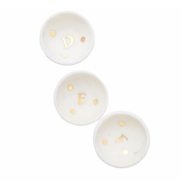 Anthropologie “D” Marble Mono Trinket Dish - Picture 6 of 7